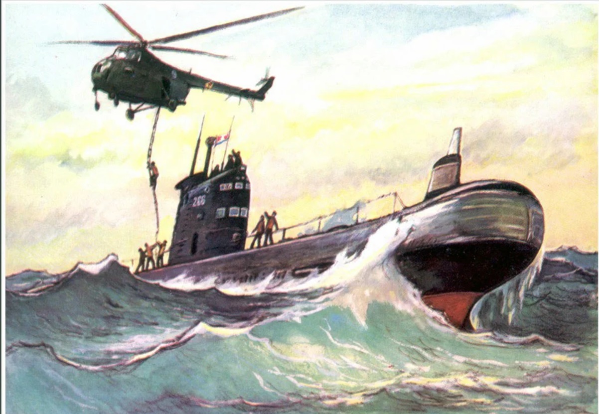 Подводные лодки на картинах художников