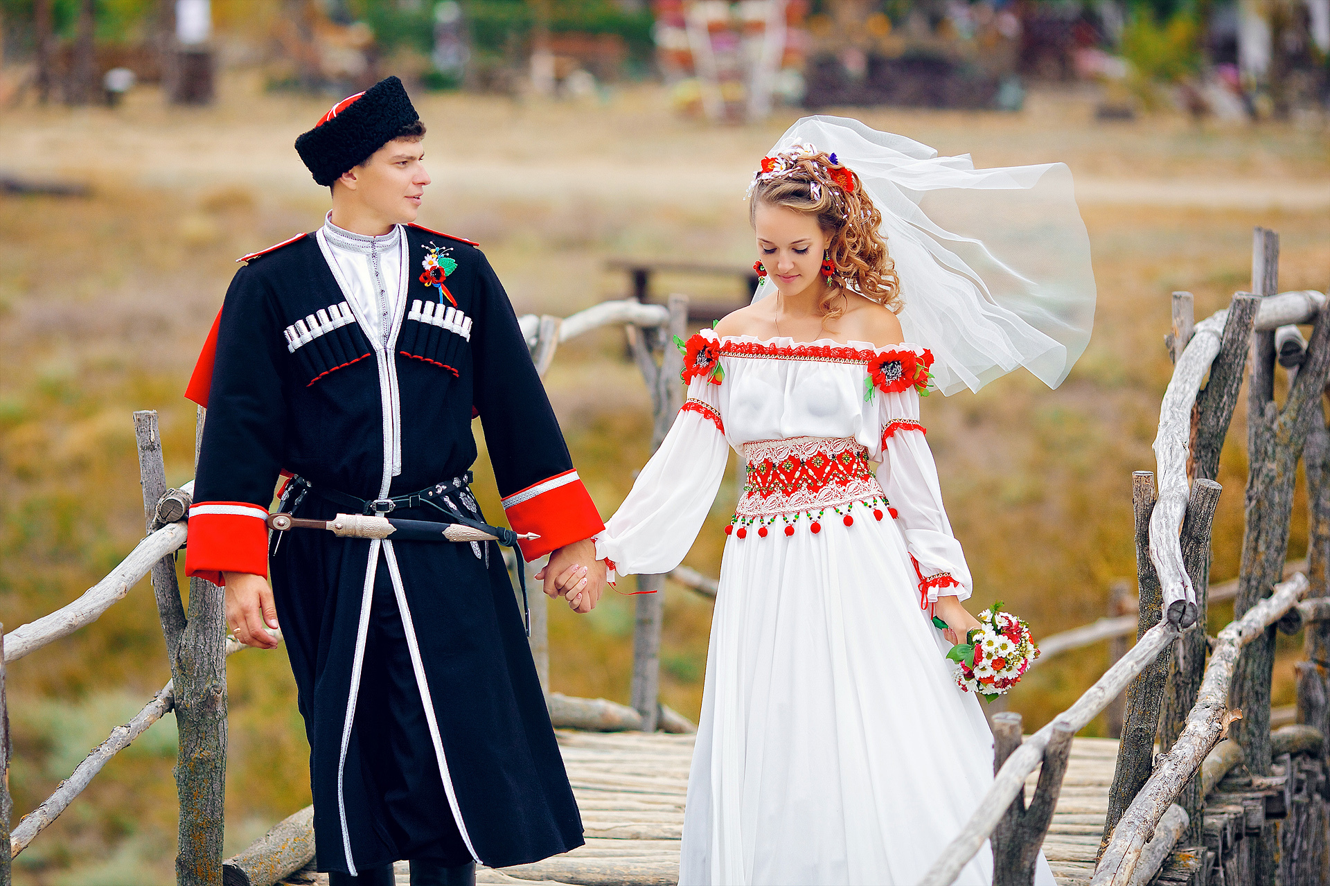 русское свадебное платье фото