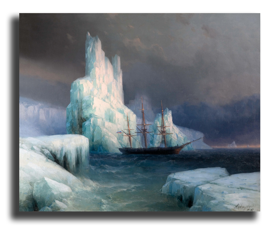 Замечательный изображать. Айвазовский и.к. “ледяные горы” 1870.