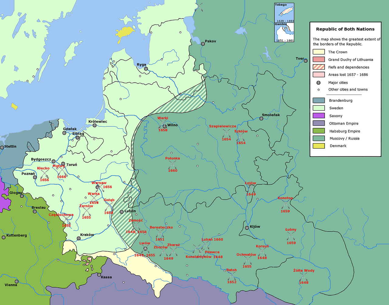 Карта 1660 года